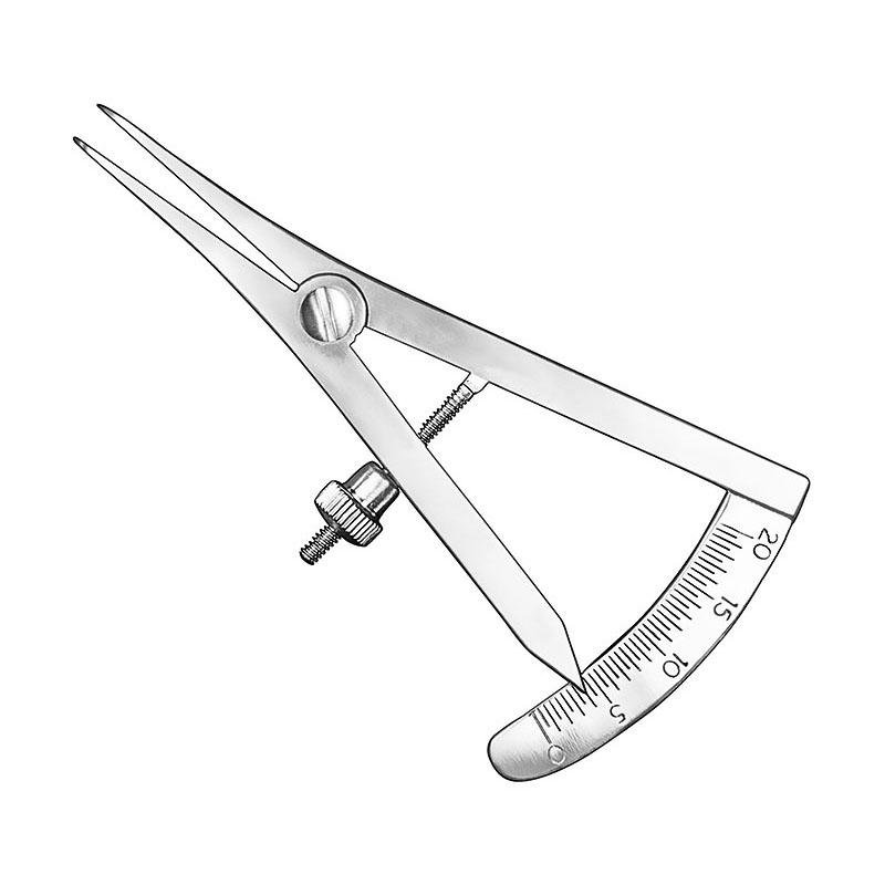 Castroviejo, Caliper, 20 Mm, Curved - Only For Comparitive Measurement - — Size 20 MM