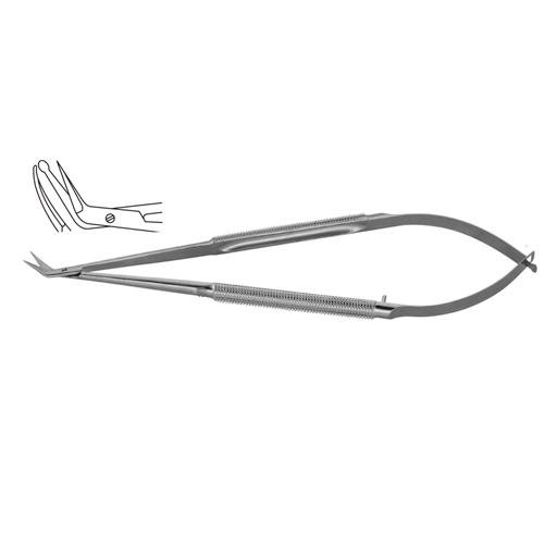 Jaboma Micro Scissor Angled - One Probed Tip 18 Cm - 7" Blade Size 12 Mm (SKS-SUR-0138)