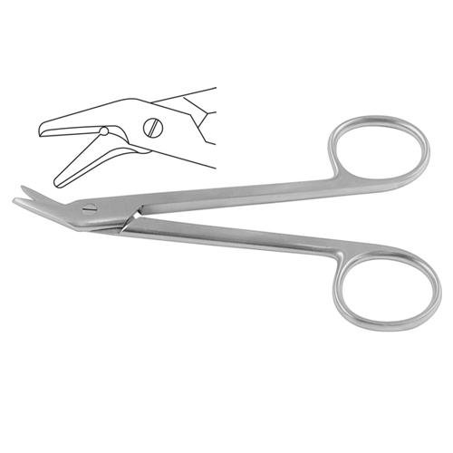 Universal Wire Cutting Scissor Angled - One Toothed Cutting Edge 12 Cm - 4 3/4