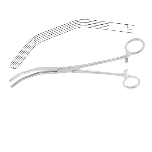 Herrick Kidney Pedicle Clamp Double Angled - Longitudinally Serrated 23 Cm - 9