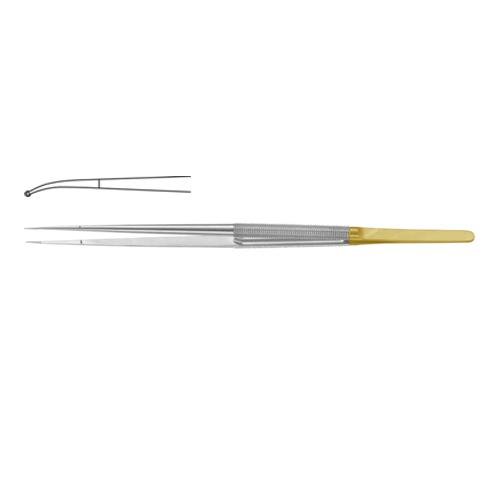 Diam-N-Dustâ„¢ Micro Ring Forcep Overview: Diam-N-Dustâ„¢ Micro Ring Forcep Curved - With Long Platform 21 Cm - 8 1/4" Diameter 1.0 Mm Ã˜