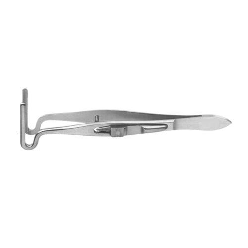 Berke Ptosis Forcep Overview: Berke Ptosis Forcep Longitudinally Grooved Jaws - With Side Lock 11 Cm - 4 1/4" Jaws Length 27 Mm