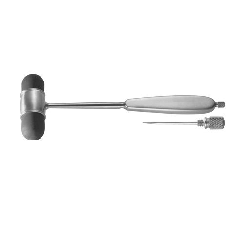 Dejerine Percussion Hammer Overview: Dejerine Percussion Hammer With Needle 21 Cm - 8 1/4" Stainless Steel - Rubber
