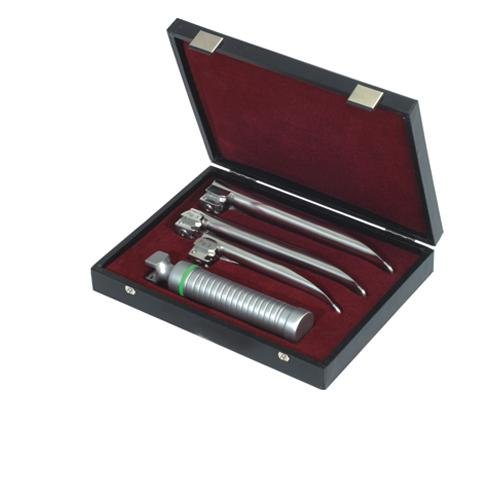 Coronaâ„¢ Premium Fiber Optic Miller Laryngoscope Set With Battery Handle (SKS-SUR-0844)